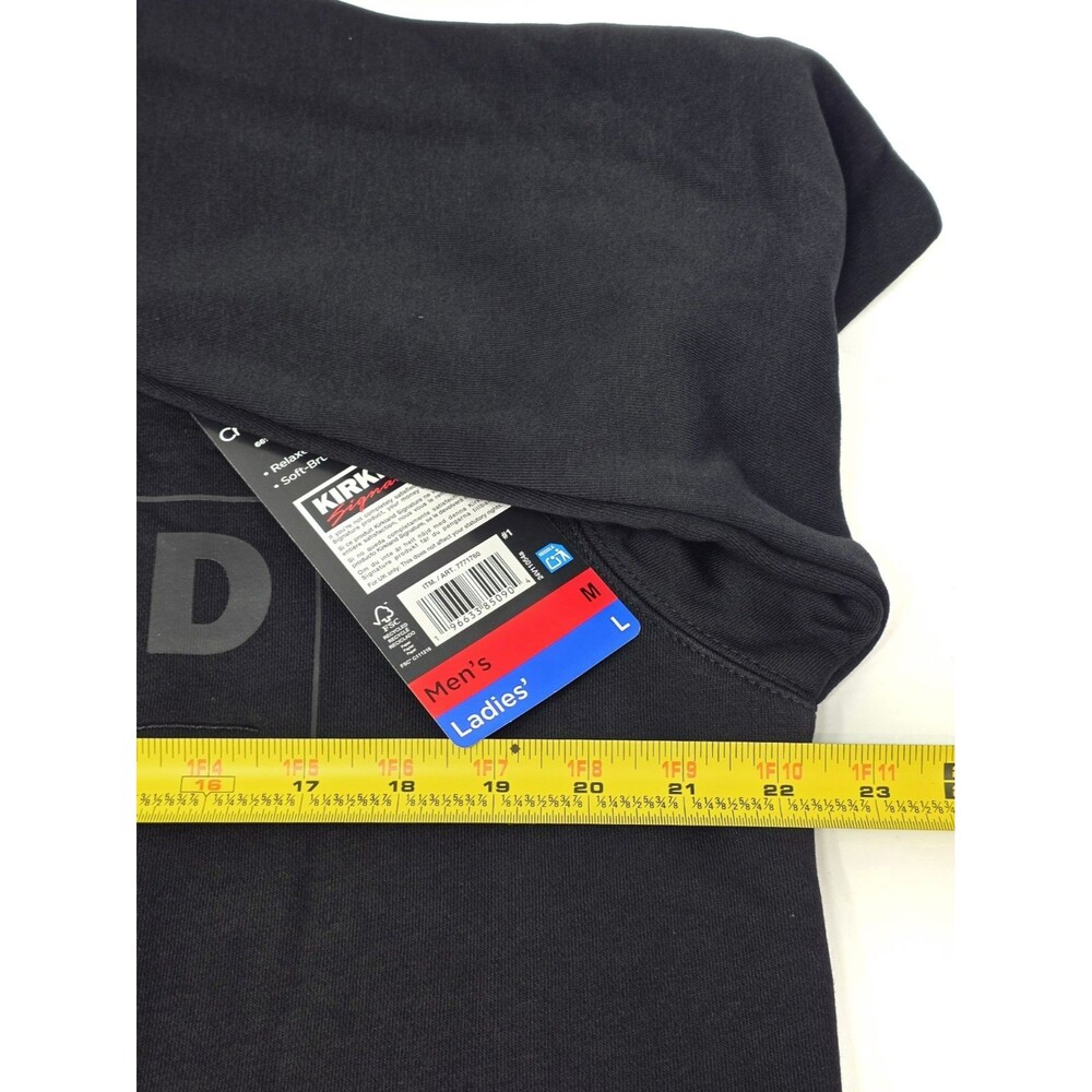 Kirkland Signature Costco Logo Crew Relaxed Black Sweatshirt Men's M, Womens L - Picture 16 of 16